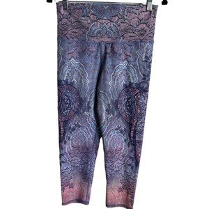 Evolution and Creation Elephant Meditation Yoga High Waisted Cropped Leggings M